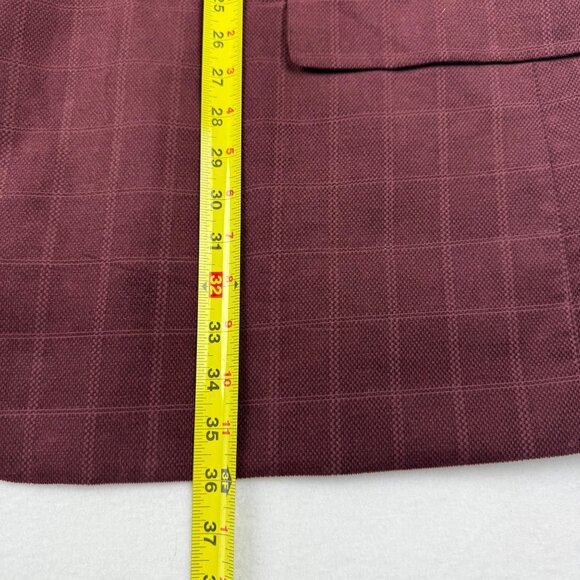 Stafford Men's Burgundy Check Corduroy Sport Coat Big/Tall Size 60L NWT $220.00 - Picture 12 of 12